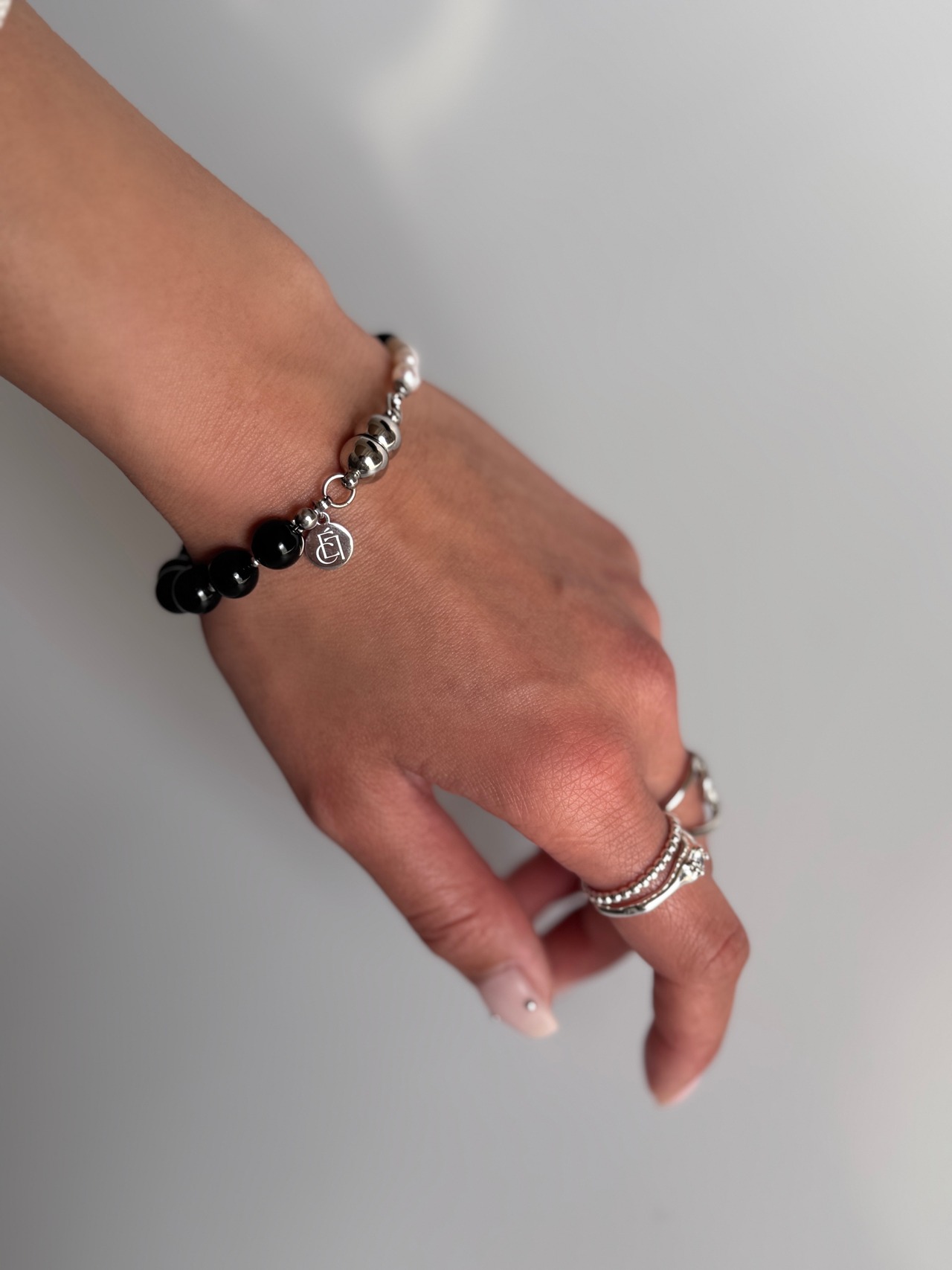 bracelet |  monotone×pearl［GB039］