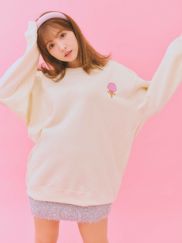 YOURS ICE CREAM SWEAT PULLOVER / IVORY