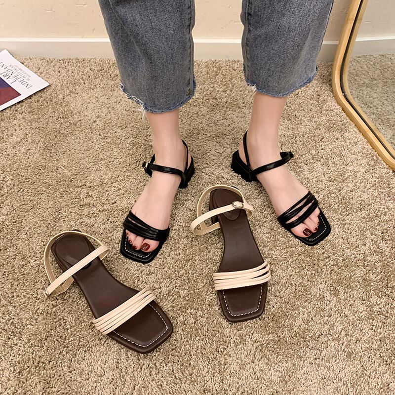 サンダルサマースタンダードベルト ヒール レトロ 靴 シューズ 夏物 ハーネス 部族の婦人靴60727195045