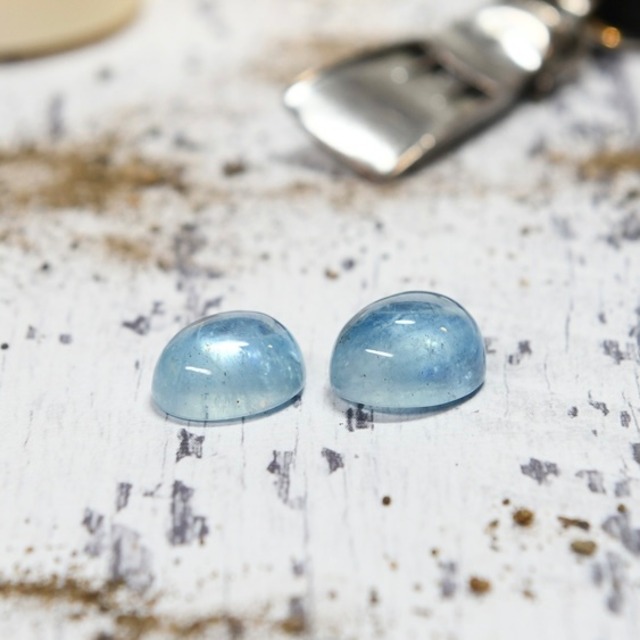 アクアマリン パキスタン産 18.723ct(2pcs) #JWS4841