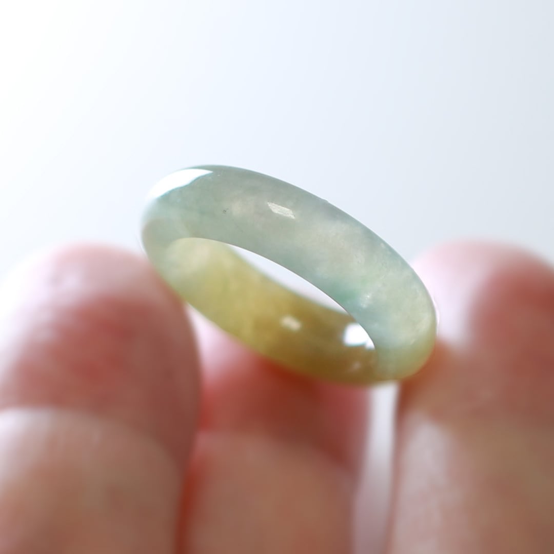 のの様　チャーム　翡翠リング 祖母の翡翠リングをリフォームして思い出を身につける