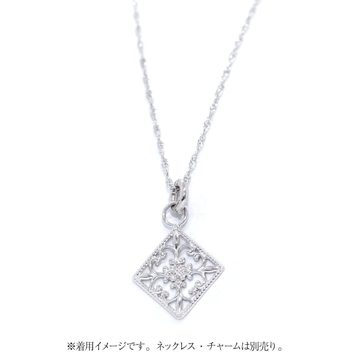 K10WG 丸型開閉式バチカン ペンダント用 金具 パーツチャーム