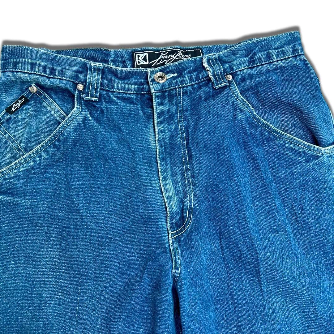 90s カールカナイ デニムパンツ 36 Karl Kani Jeans ペインターパンツ ワイドパンツ バギーパンツ B系 HIPHOP  ヒップホップ 古着 ストリート