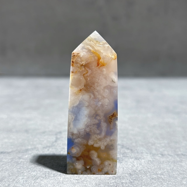 ブルーフラワーアゲート タワー型 02◇Blue Flower agate◇天然石・鉱物・パワーストーン