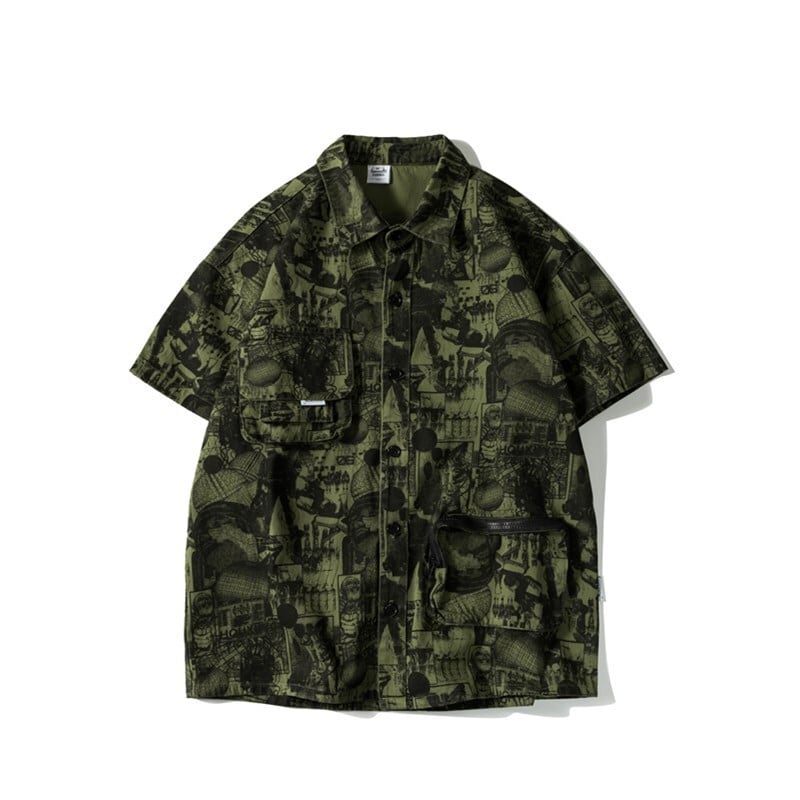 【新作】【送料無料】 ロードヴィンテージサマーメンズルーズ半袖トレンドクリエイティブプリンティングシンTシャツトップメンズ-アリババ ショート ハーフスリーブ 夏物 ビンテージ hip6-161151665732911