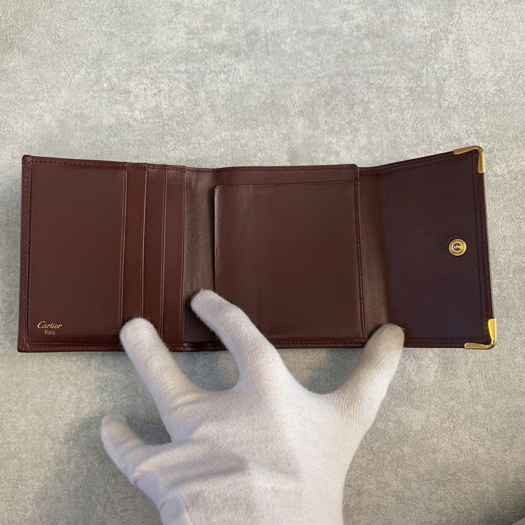 Cartier カルティエ 折り財布 がま口 コンパクトウォレット ゴールド  
