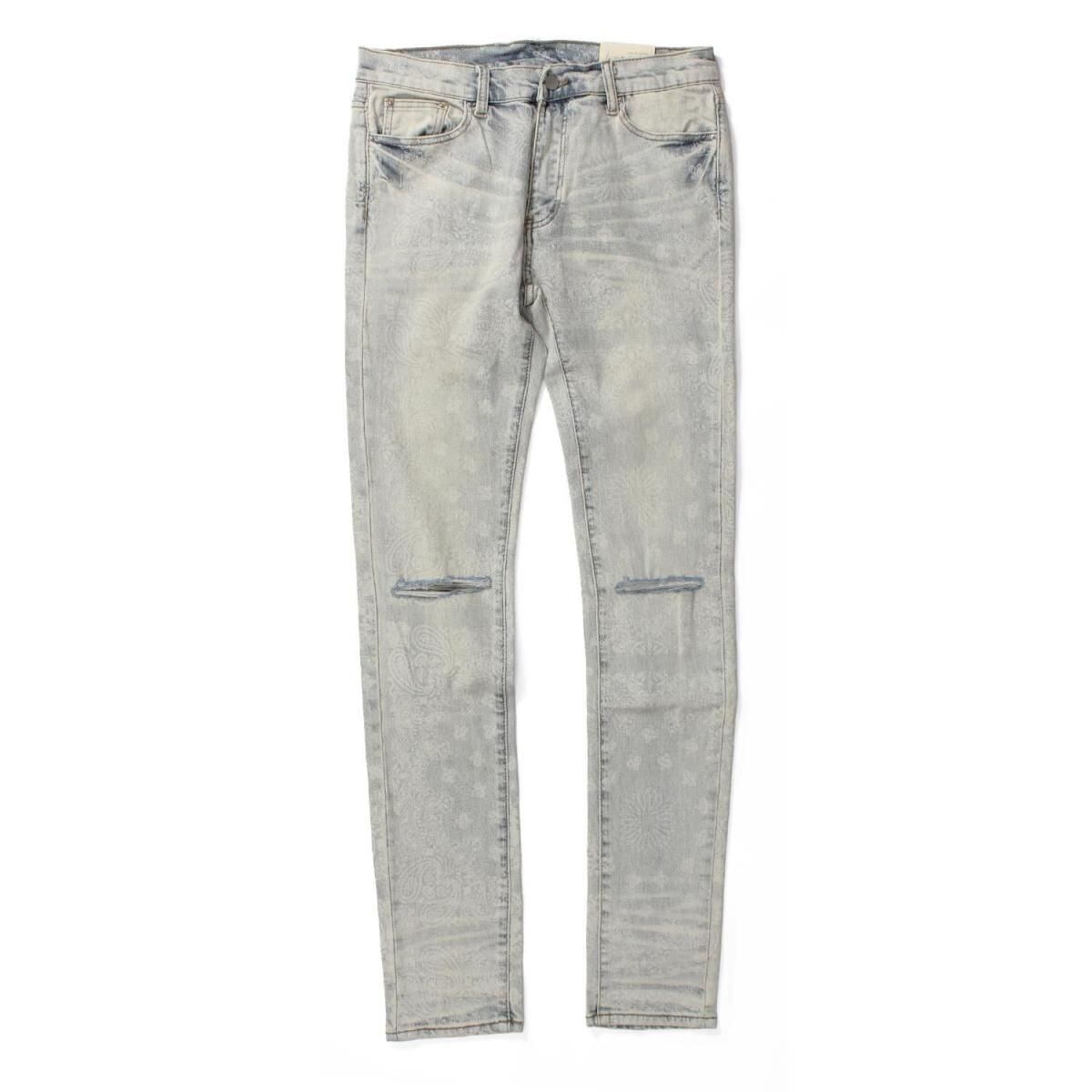 mnml X409 RHINESTONE SKINNY DENIM BLUE mnml X409 RHINESTONE SKINNY 
