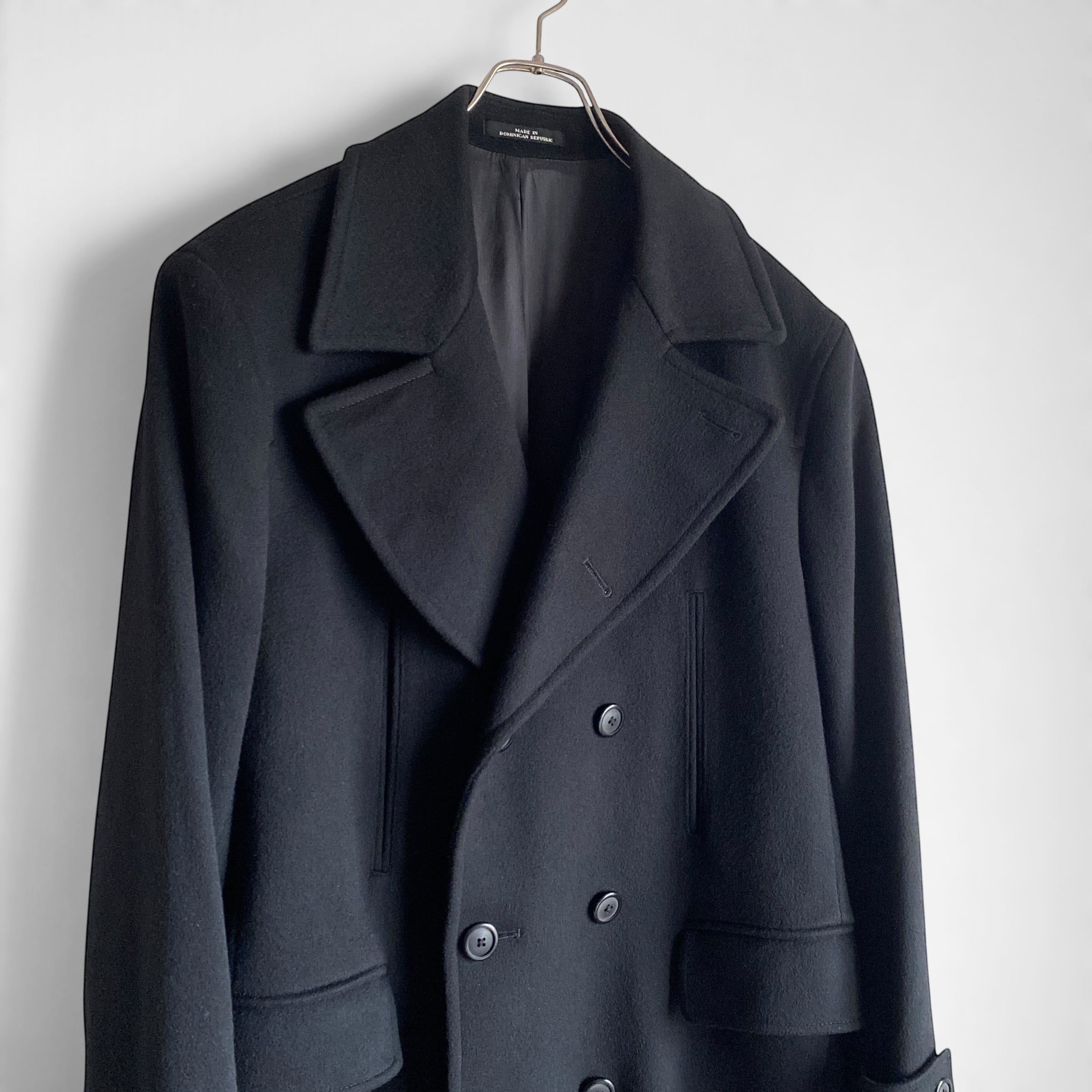 00s SAKS FIFTH AVENUE wool melton long pea coat | CLOSE CLOTHES