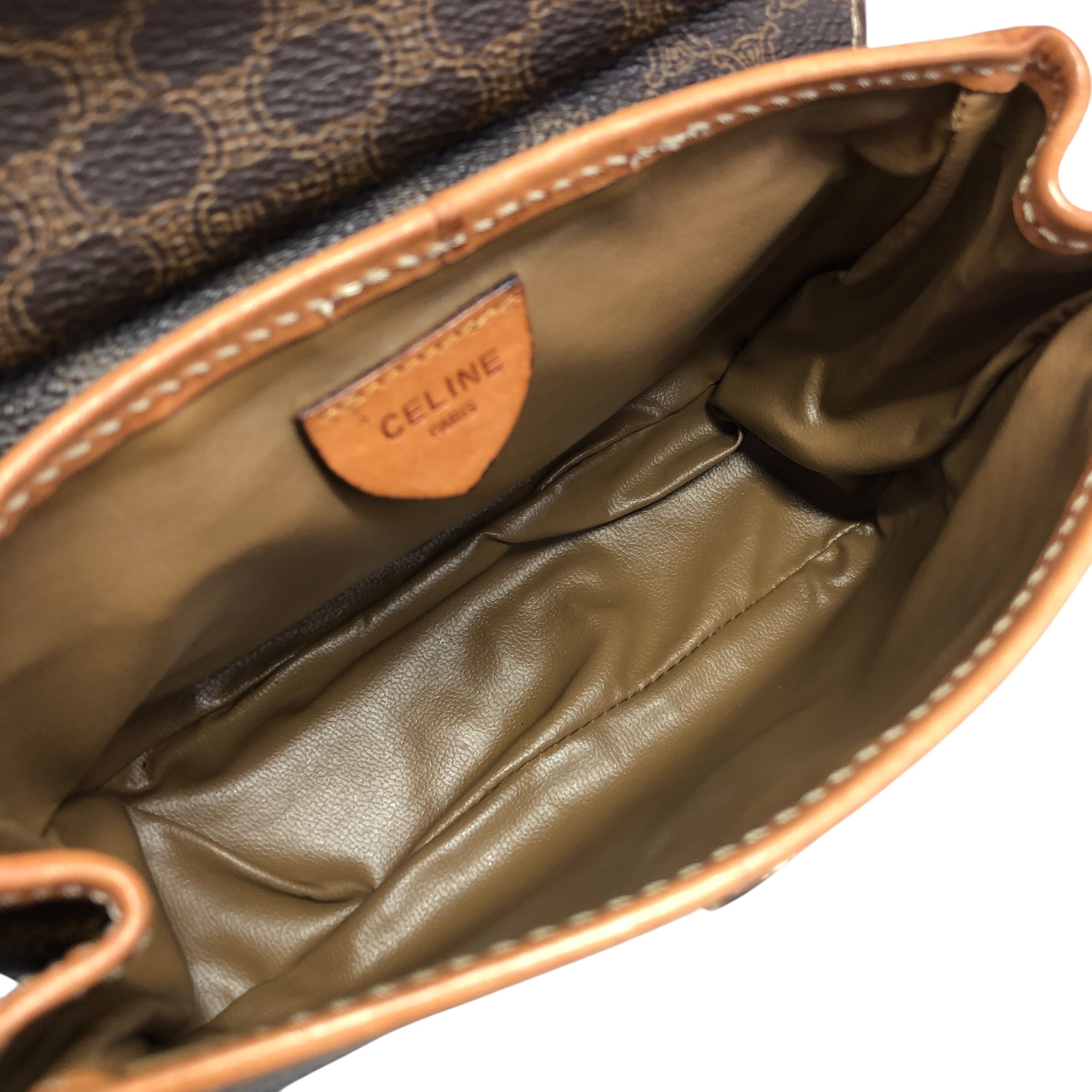★CELINE セリーヌ  マカダム ショルダーバッグ ブラウン ブラゾン PVCレザー ミニバッグ nwujcb CELINE セリーヌ マカダム ショルダーバッグ ブラウン ブラゾン PVC