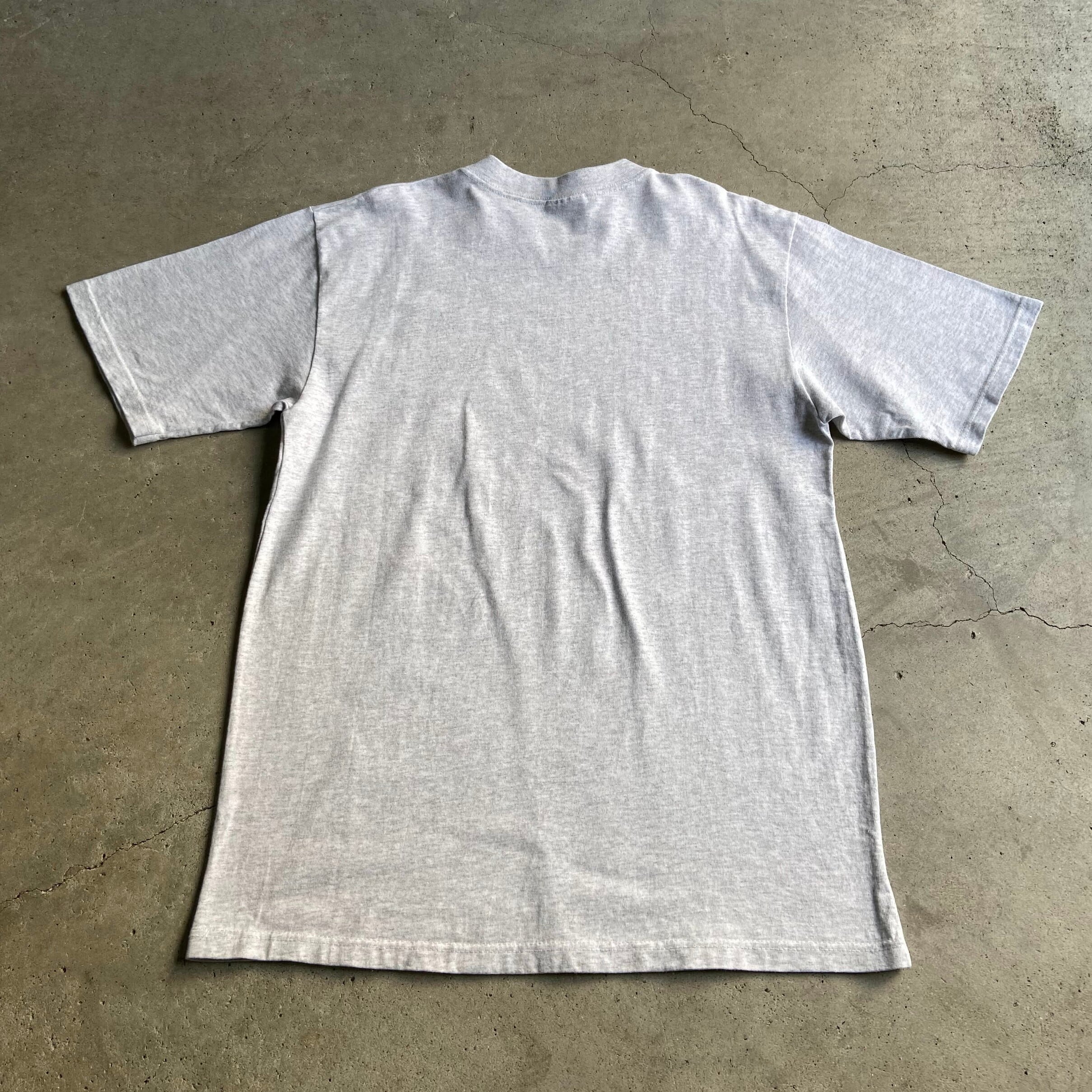 90年代 USA製 EAGLE USA 無地 Tシャツ メンズM 古着 ライトグレー 90s