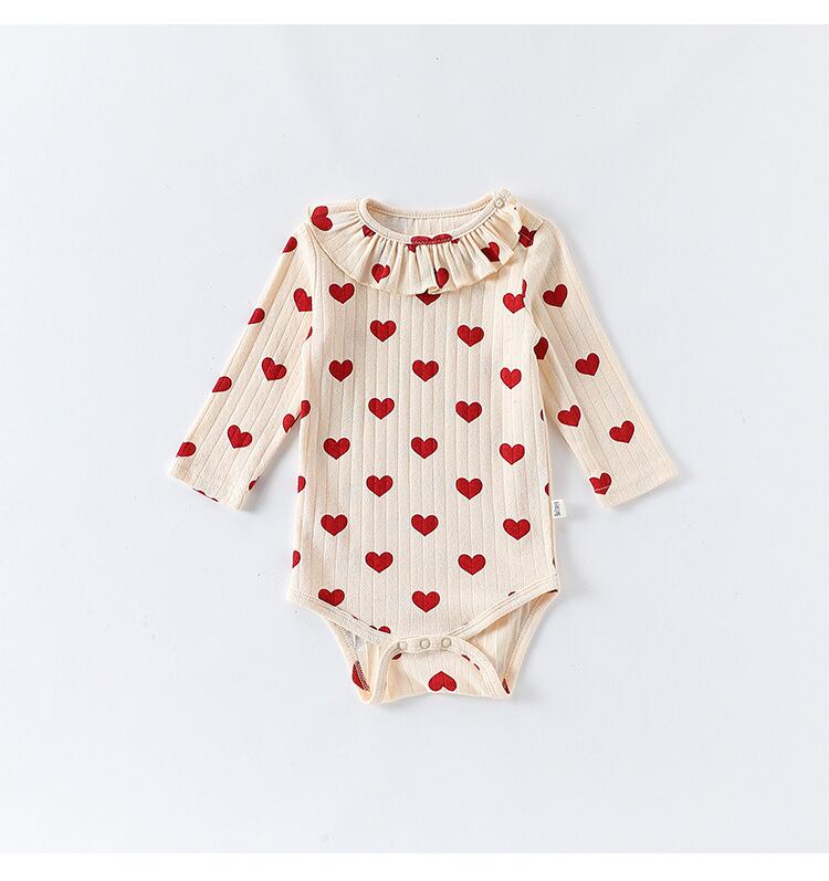 フリル襟ロンパース