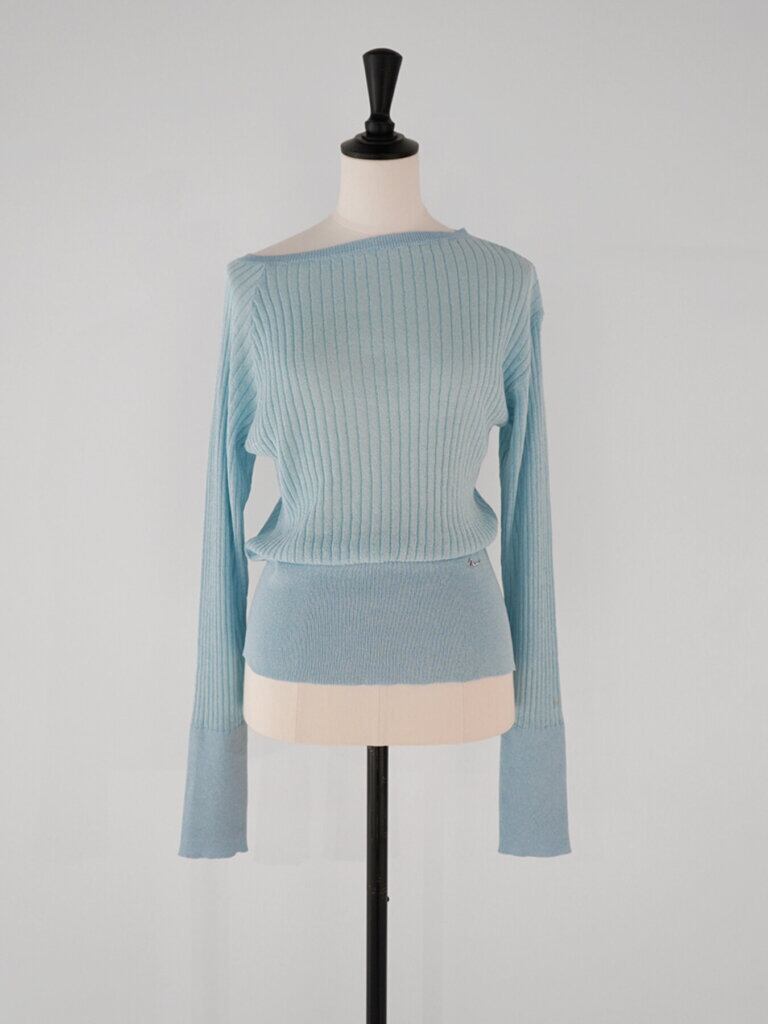 【1/上旬〜中旬入荷次第お届けのご予約】 Mewl/ミュール ASYMMETRIC TOP M264-98183