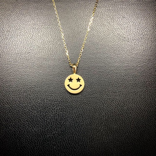 ladies' / K18YG.☆☆ smile necklace