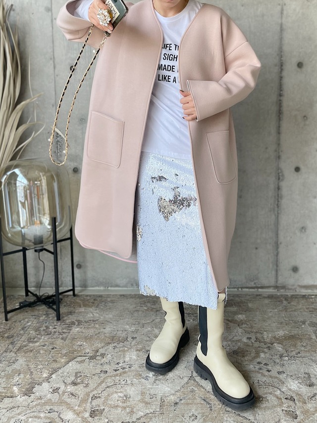 (original) neo coat 　（ライトピンク×ライトグレー）