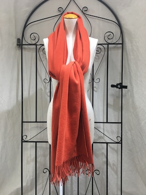 ◎.HERMES CASHMERE BREND LARGE SIZE SHAWL MADE IN SCOTLAND/エルメスカシミヤ混大判ショール(マフラー)2000000012490