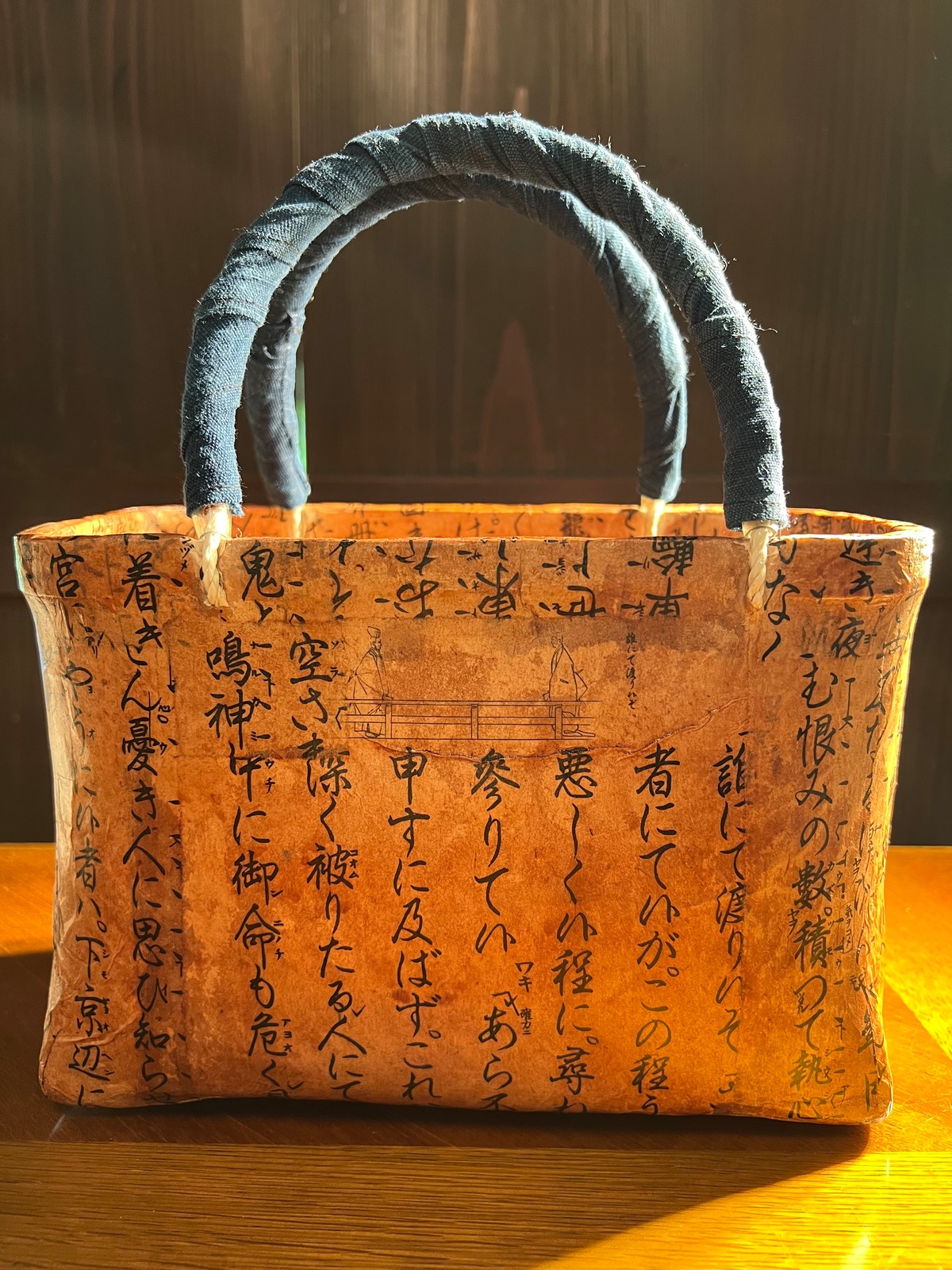 一閑張バック | Kohaku kimono