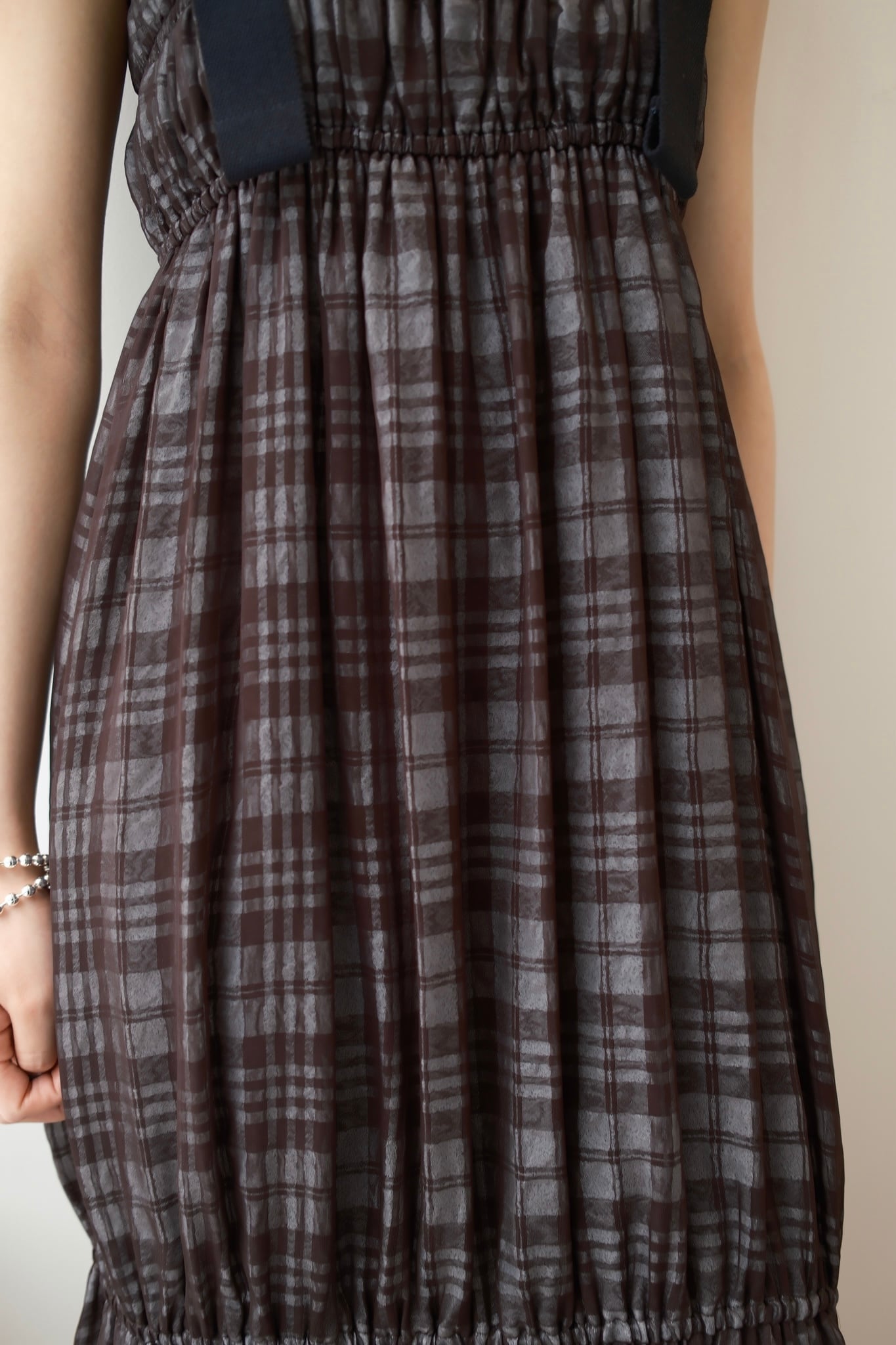 TODAYFUL Check Jacquard Dress チェックジャガードドレス Choco