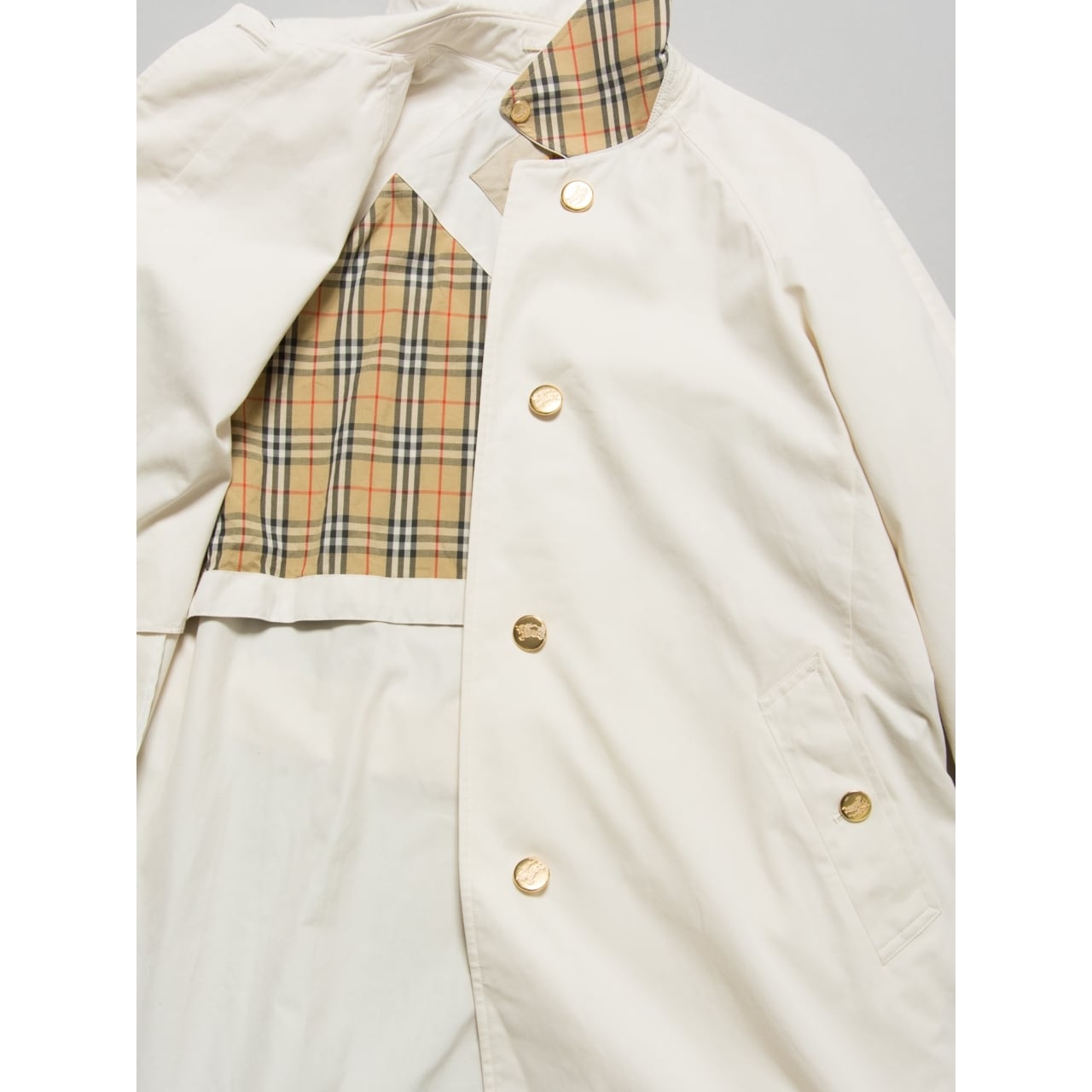 【Burberrys】80's single trench coat（バーバリーズ 金ボタンシングルトレンチコート）2d