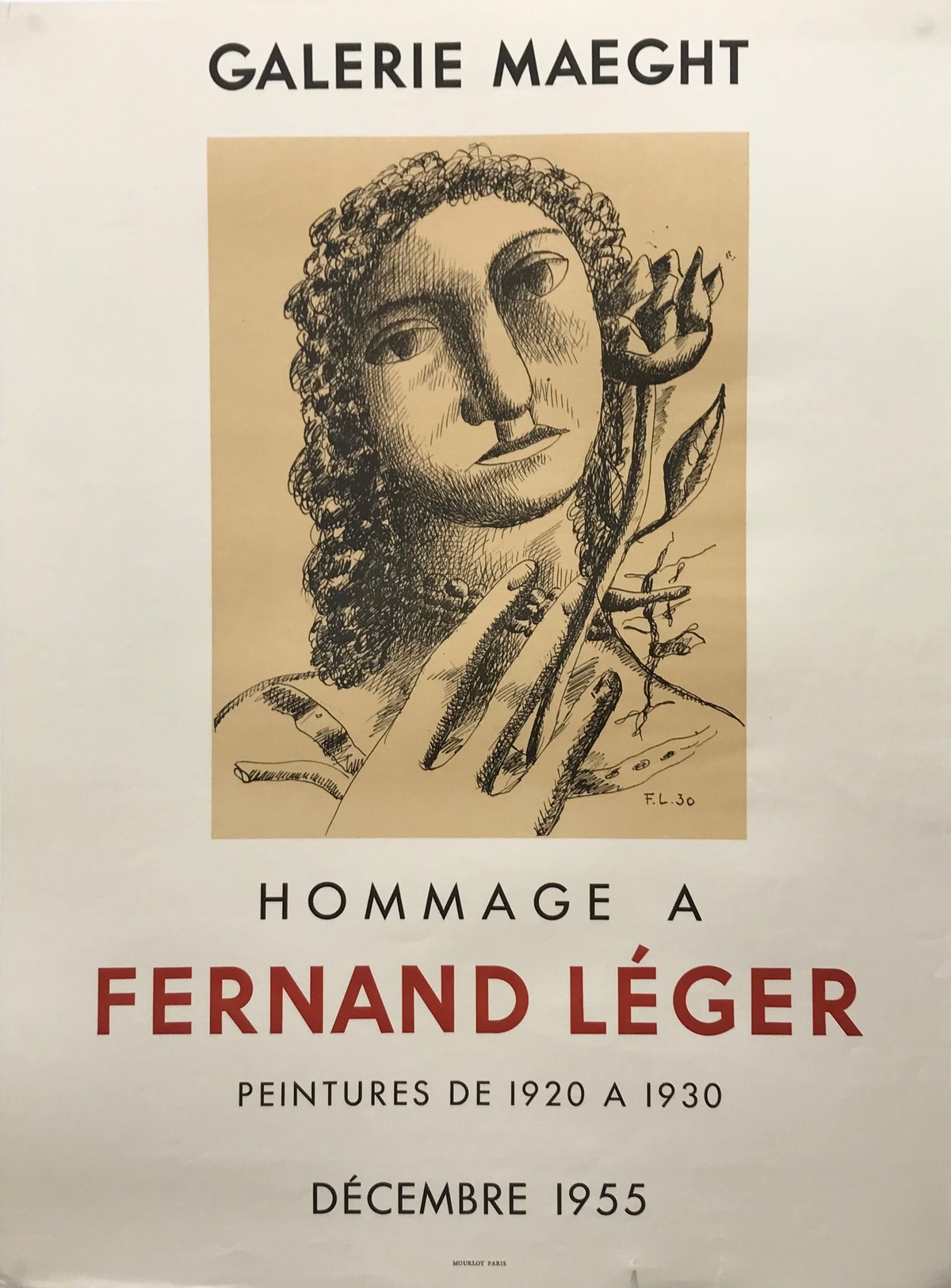 オリジナルビンテージポスター/ Fernand Leger 展覧会ポスター : Peinture de 1920 A 1930