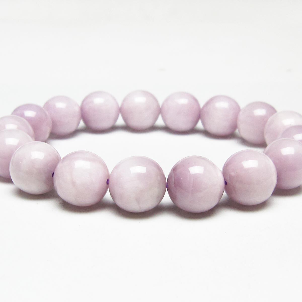 クンツァイト ブレスレット 12mm ミルキークンツァイト ブレス 一点物 メール便可 [M便 1/10] 111-46443