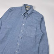 90s USA製 L.L.Bean エルエルビーン オックスフォード BD ボタンダウン 長袖シャツ 15 1/2-32 /ブルー メンズ ビンテージ