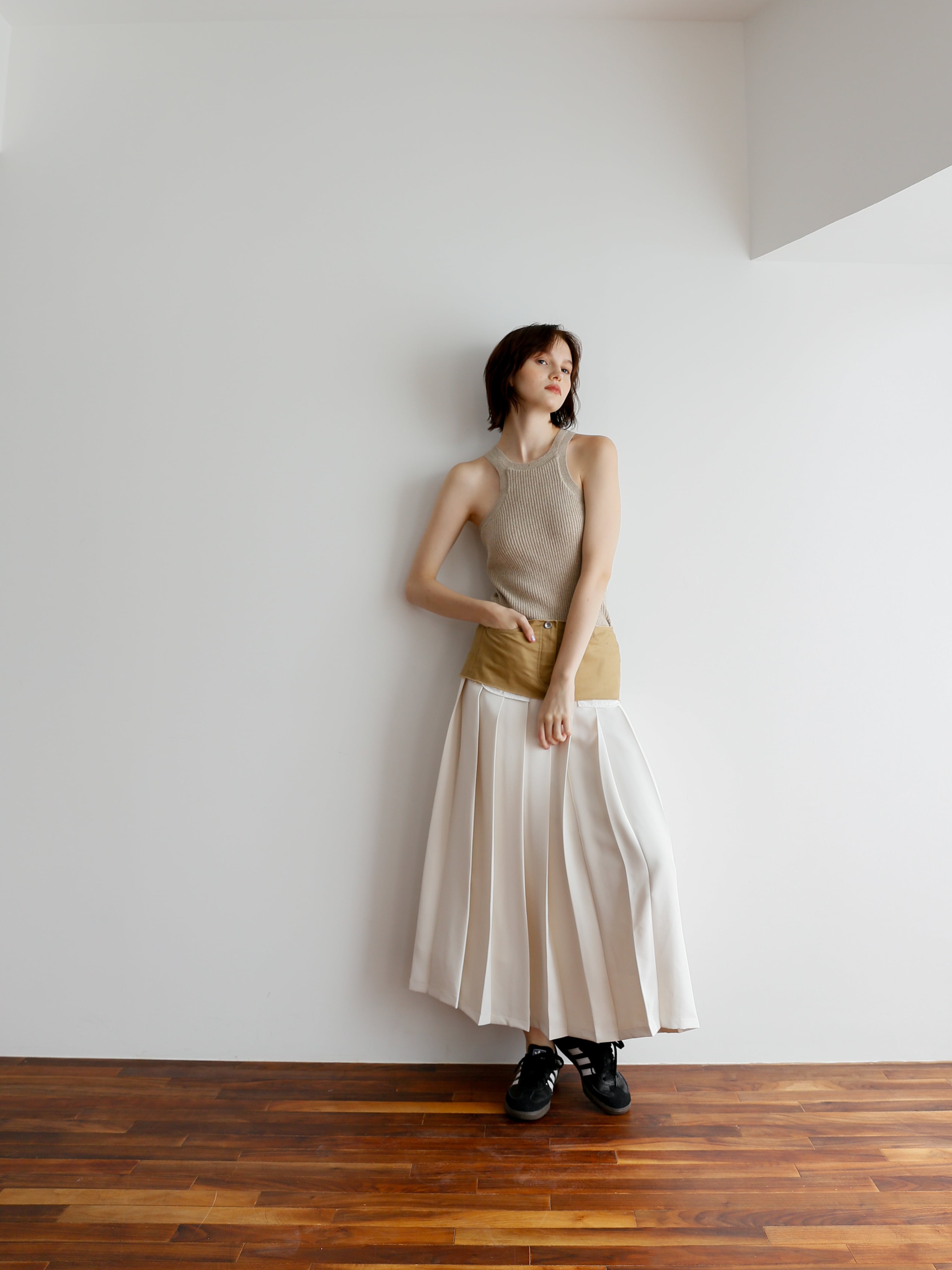 Exclusive Line】chino layered pleats skirt | Katrin TOKYO Exclusive Line】chino layered pleats skirt | Katrin TOKYO
