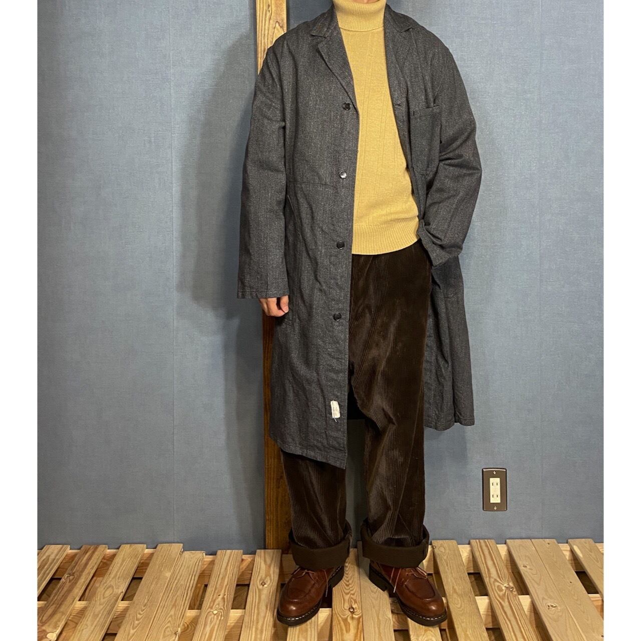 ジャケット・アウター 1950s FOR black chambray atelier coat 1940-50s】