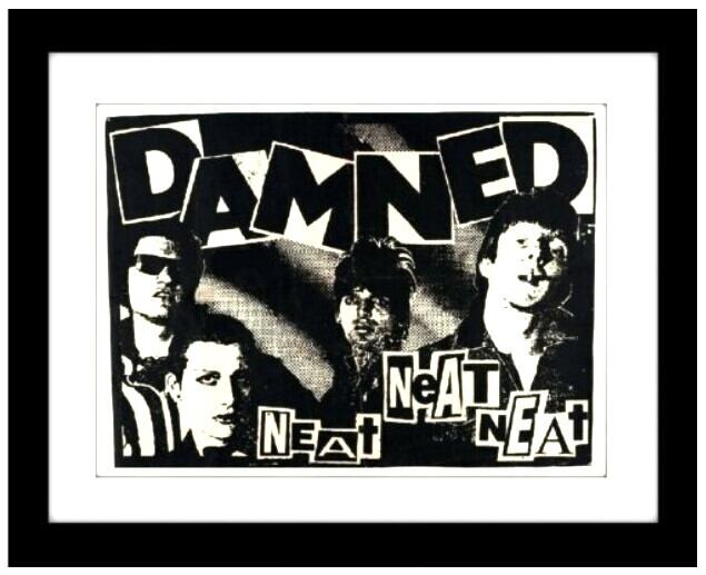 ダムド　the damned オリジナルメンバー直筆サイン入りポスター