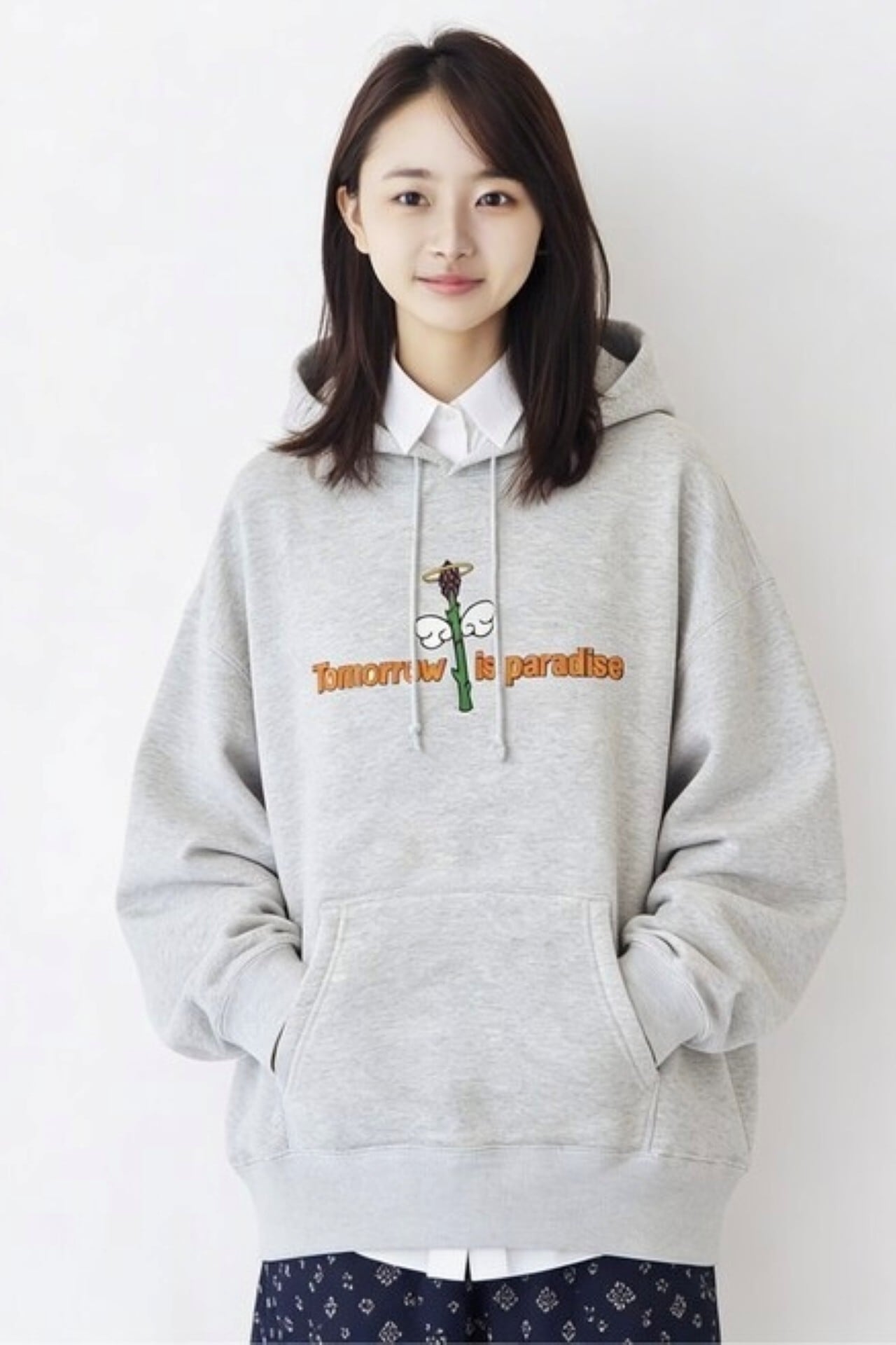 DHD(C)005【パーカ（アッシュ）　アスパラ】