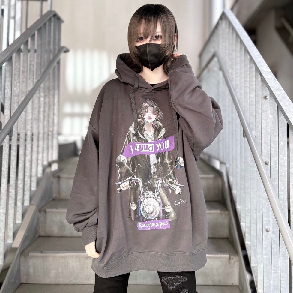 【黒野京×BACKSTAGE PASS コラボ】黒野京コラボパーカー  AGS2504 黒野京 パーカー ユニセックス サブカル 地雷系 ゆきむら