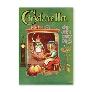 アンティークポスター「猫のシンデレラ」挿絵1900年代（A3サイズ）