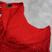 社交ダンス 衣装 prima boutique プリマブティック ドレス スタンダード レッド系 チョーカー 赤 ワンピース リボン レース キラキラ カラードレス パーティドレス ダンスパーティー ステージ衣装 舞台衣装 発表会 きれいめ 上品 気品 エレガント かわいい 大人っぽい 華やか レッド系ドレス 赤ドレス レースワンピース リボン付き チョーカー付き 社交ダンスワンピース スタンダードドレス パーティー衣装 発表会衣装 ダンス衣装 エレガントドレス きれいめドレス 華やかドレス