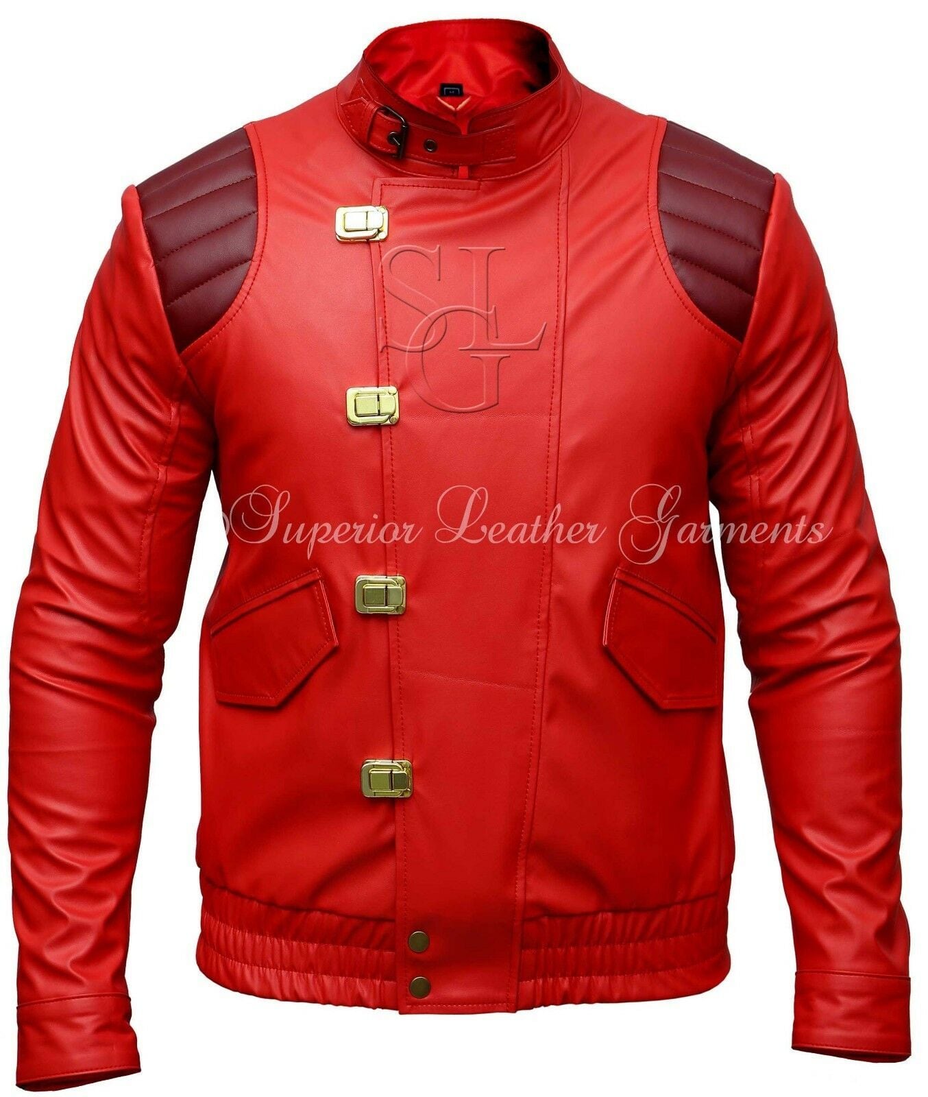 羊革・赤と黒パーティーレザーライダージャケット Sheep Leather Red