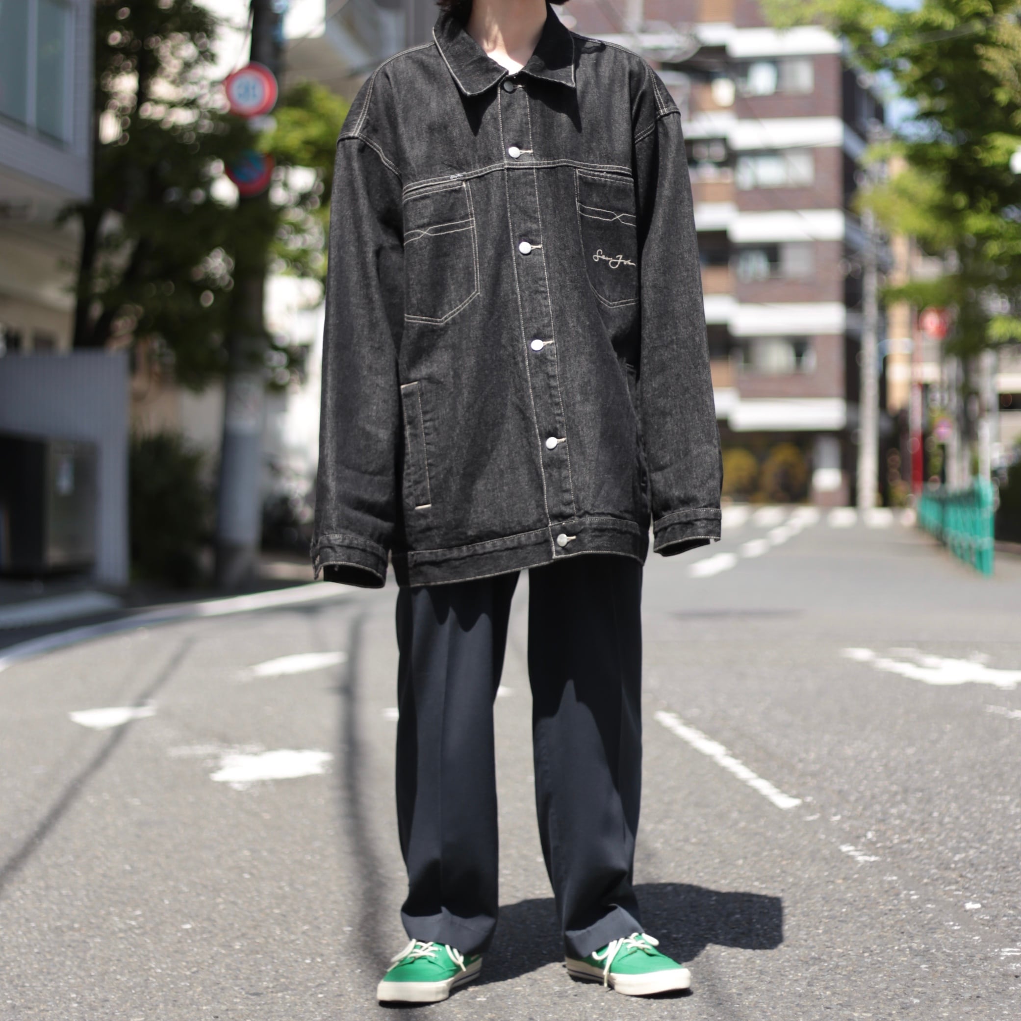 SEAN JOHN オーバーサイズ ブラック デニムジャケット【FF-3523】 | cv