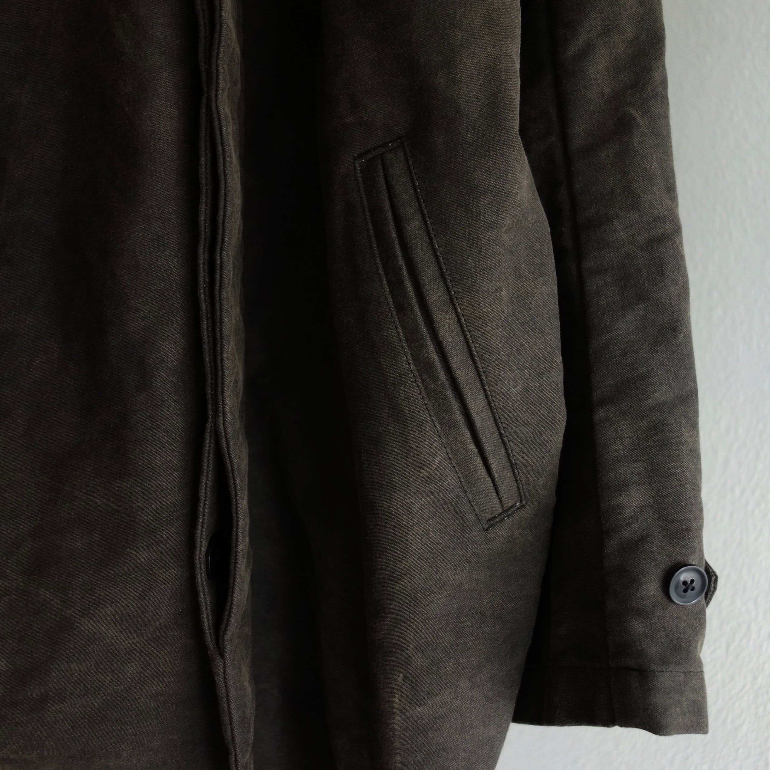 classic moleskin shoesmakers coat / black | ATELIER GARDENIA