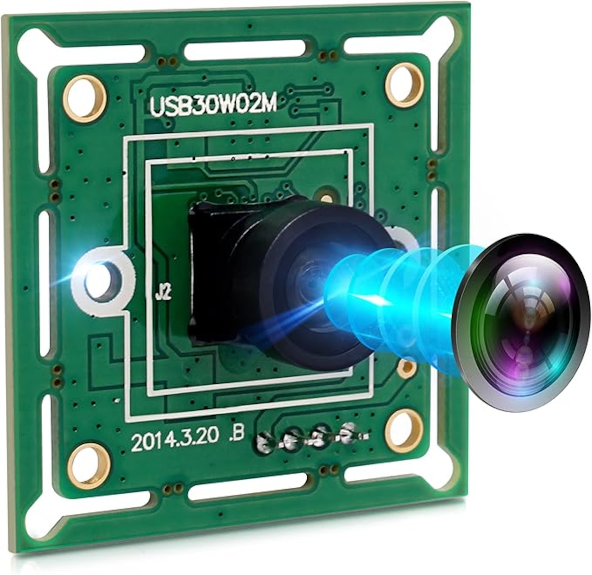 ELP USBカメラモジュール 480P 高速 60fps ミニ組み込みウェブカメラボード ミニM7レンズ付き 120度レンズ CMOS ...