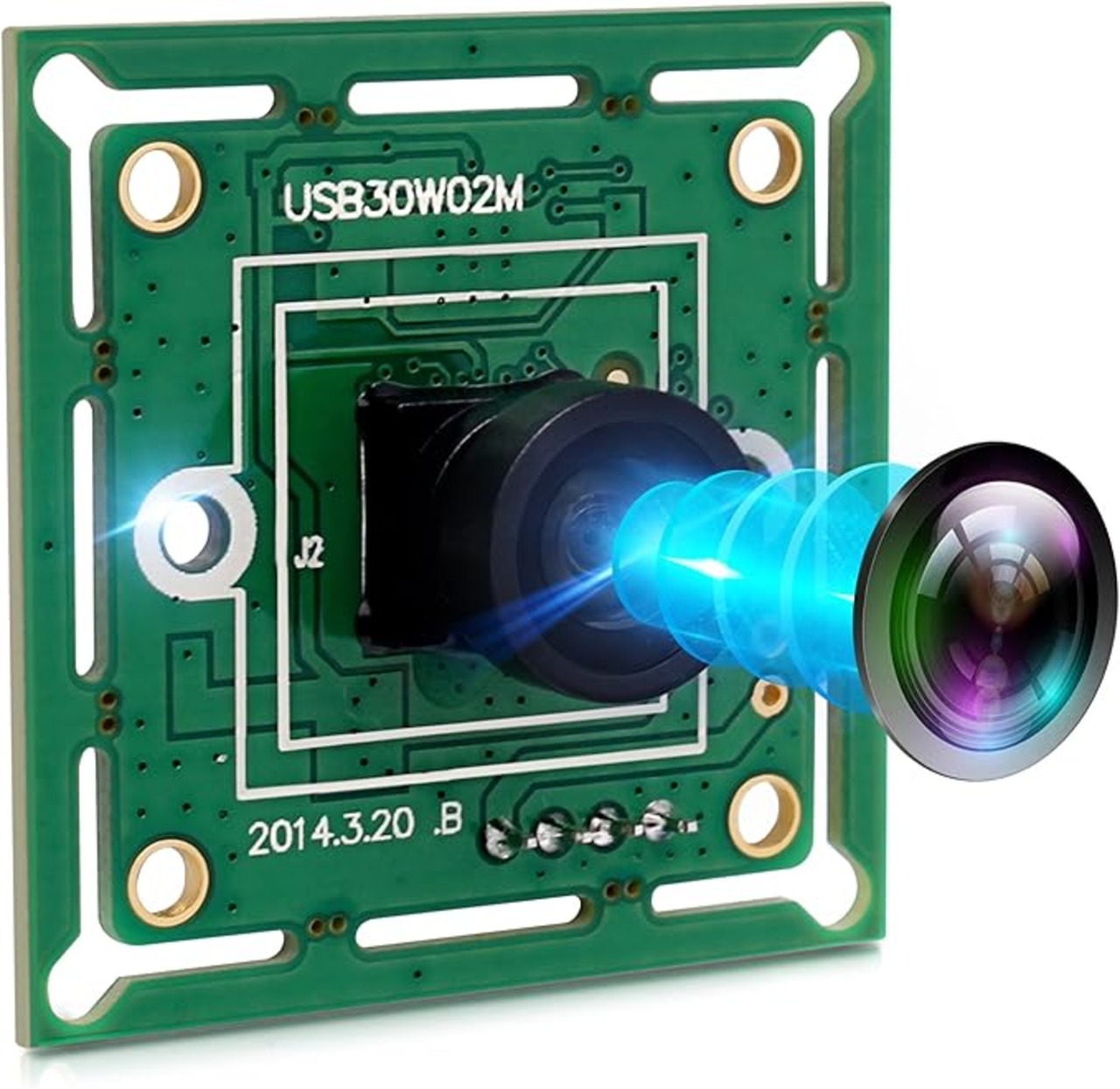ELP USBカメラモジュール 480P 高速 60fps ミニ組み込みウェブカメラボード ミニM7レンズ付き 120度レンズ CMOS ...