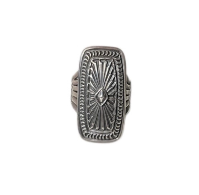 ORVILLE WHITE shield silver ring