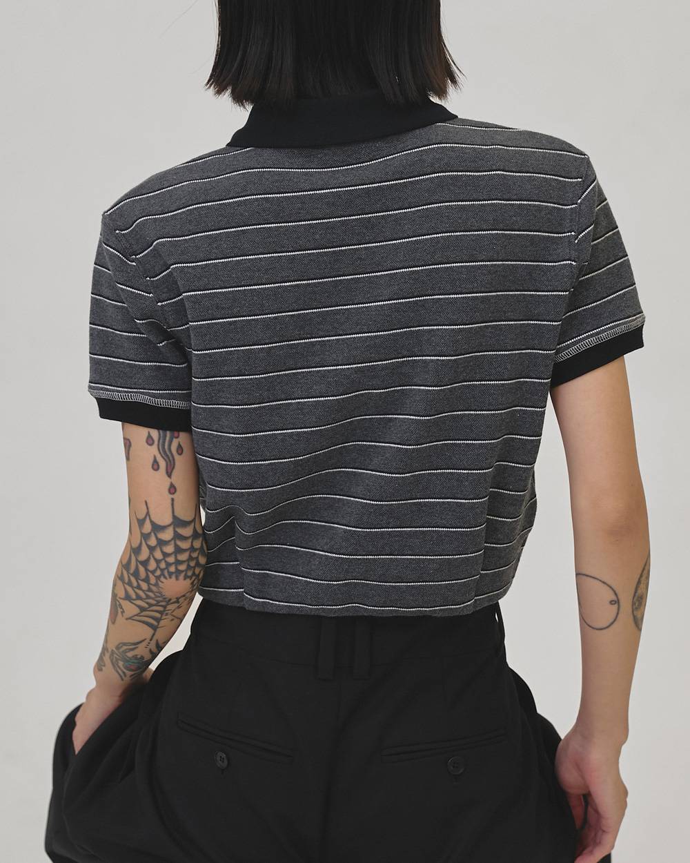 TODAYFUL トゥデイフル Border Polo Tops (C/GRY) 12610606 | ANERCA