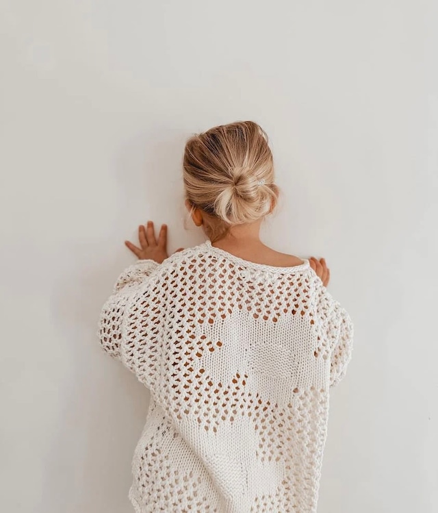 【即納】送料無料　BELLE & SUN Crochet Pullover / Natural