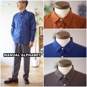 MANUAL ALPHABET 　マニュアルアルファベット　 MA-S-683　SOFT VIYELLA 　ソフトビエラ　ルーズフィット　レギュラーカラーシャツ