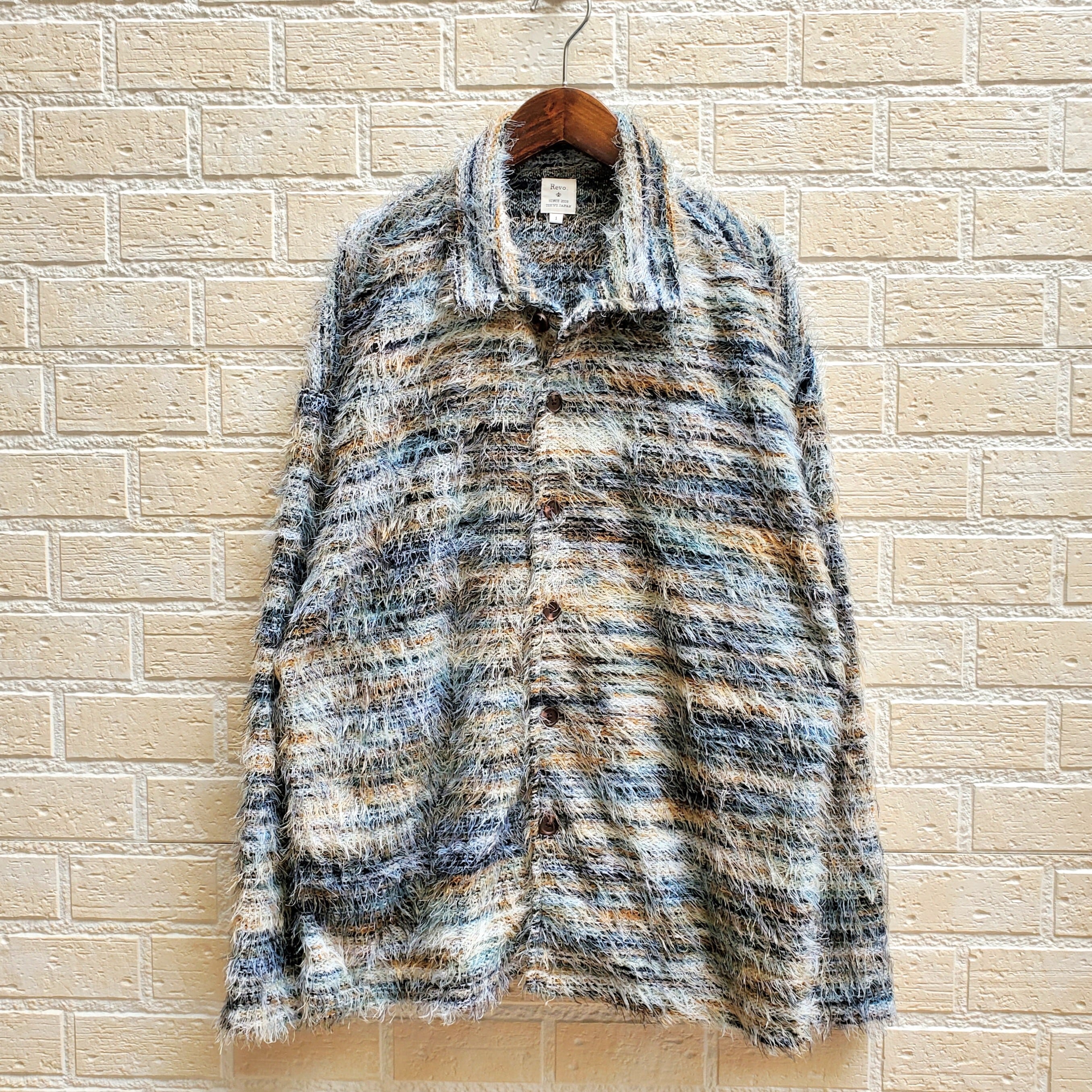 revo.モヘアライクマルチカラーシャツ（B色）