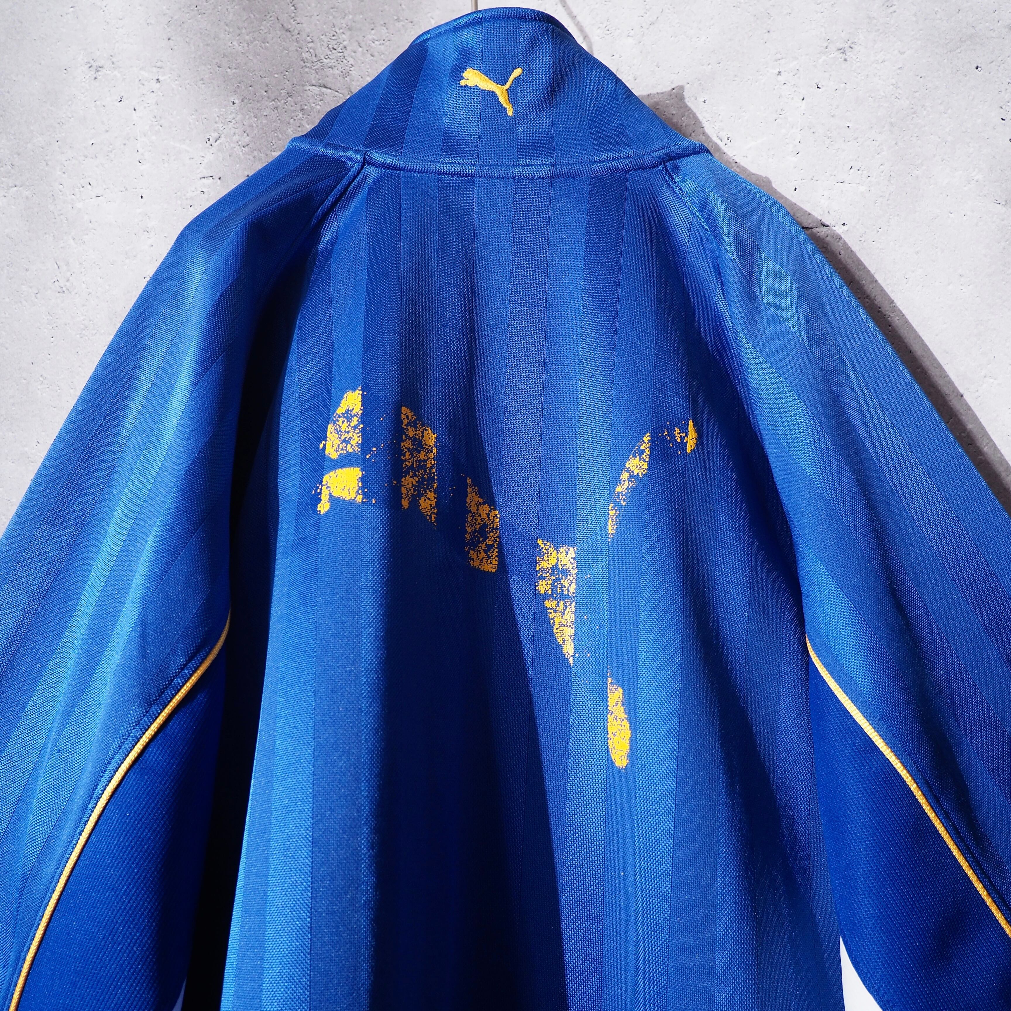 1990s ” PUMA ” Good color panel switching vintage loose track jacket
