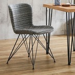 体にフィットする ファブリックダイニングチェア 単品
