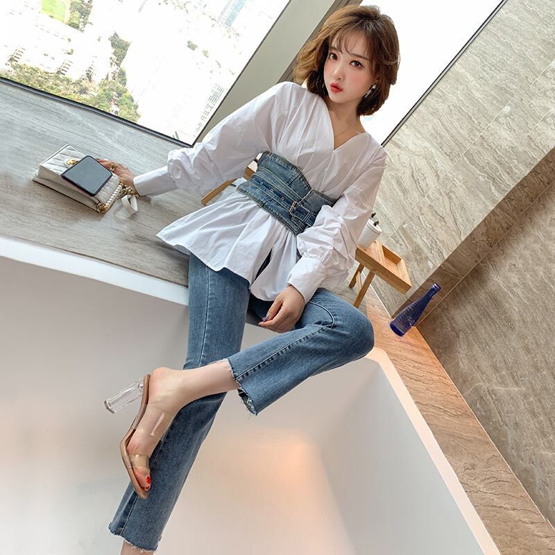 ジーンズ スプリング ハイウェスト 春物 MIUCO24190448565