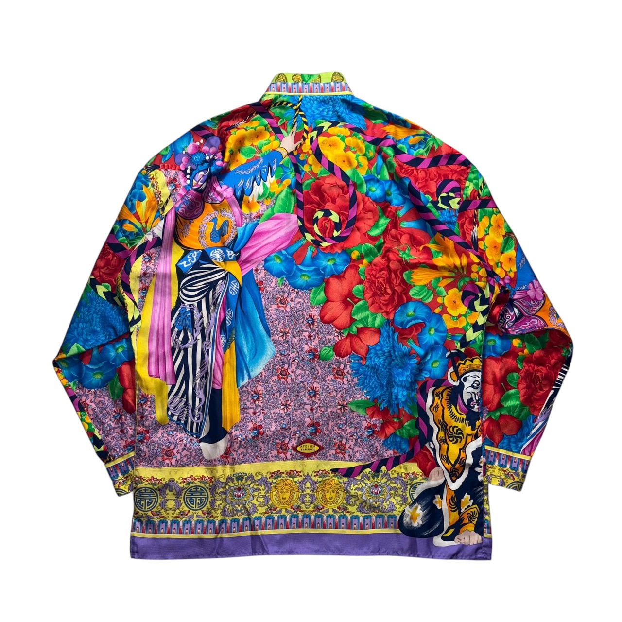 vintage GIANNI VERSACE silk shirt “Southeast Asia”