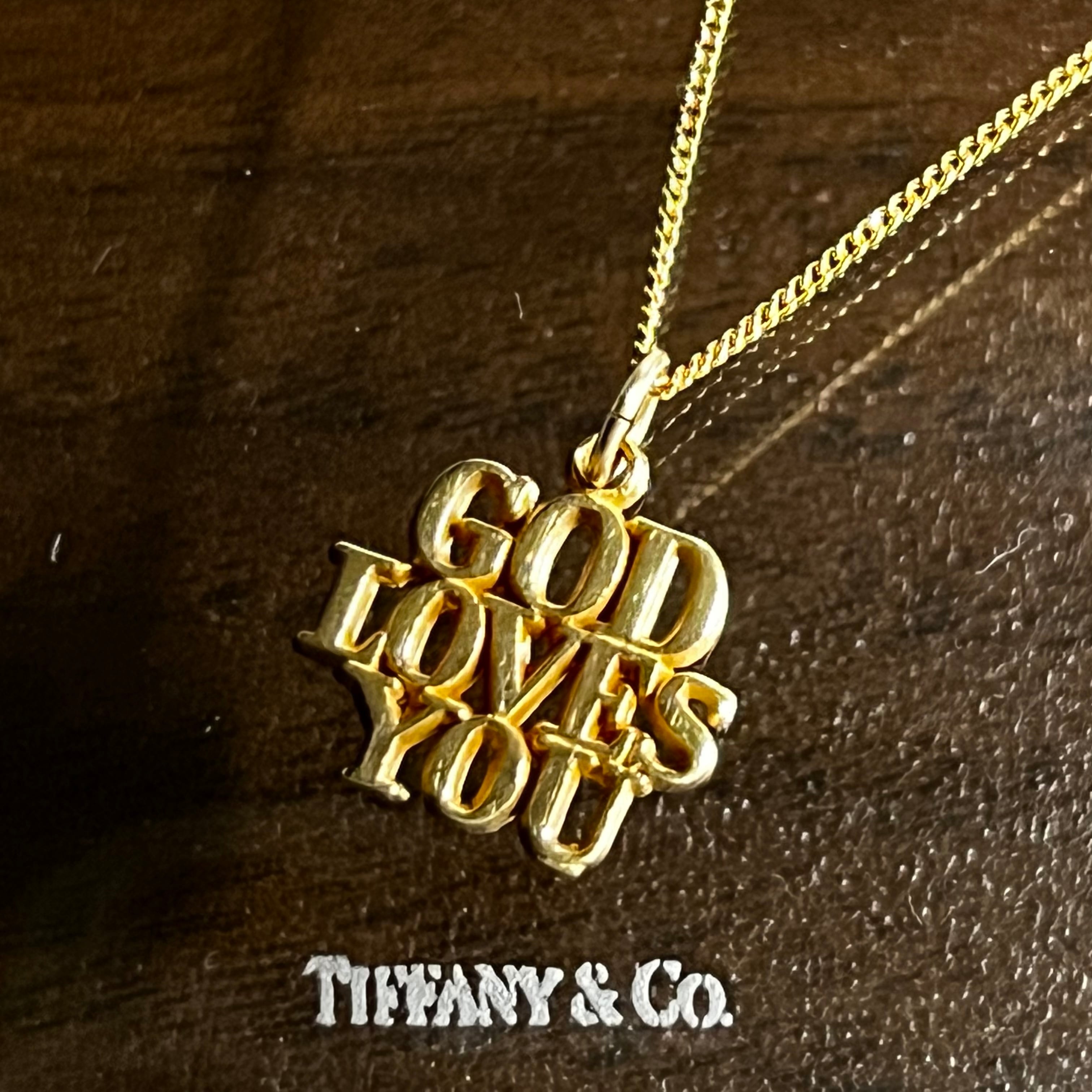 VINTAGE TIFFANYティファニー GOD LOVES YOU チャーム