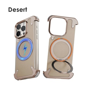 ◆iPhone 16/15/Pro/Pro Max◆ Genuine Leather Aluminum Phone Case / 本革 アルミニウム スマホケース