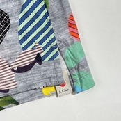 Paul Smith ポールスミス ポップ 総柄 マルチプリント 半袖 ワンピース M/グレー系 レディース