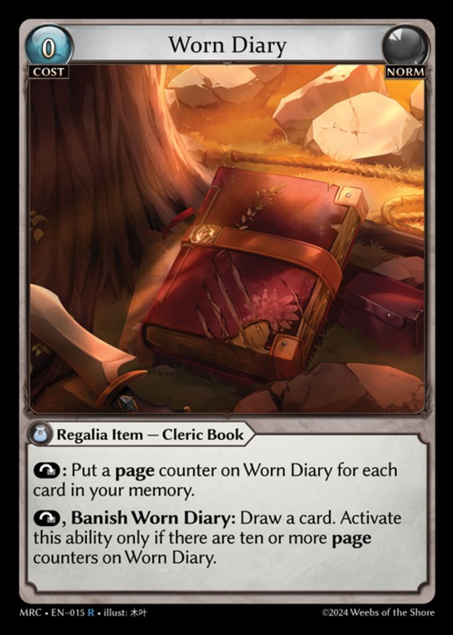 ≪Foil≫Worn Diary[R]《MRC-15》